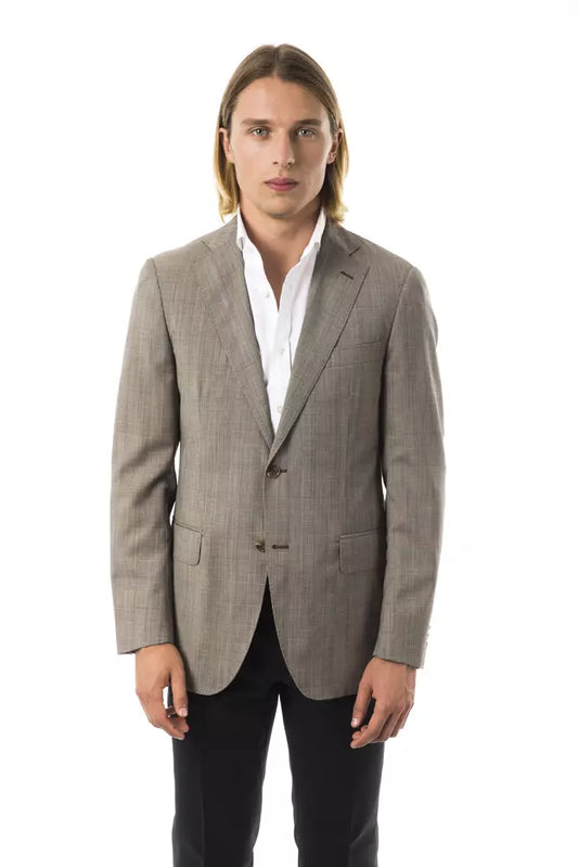 Blazer homme en laine gris Uominitaliani