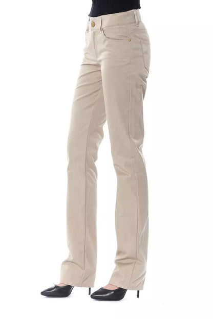 BYBLOS Beige Cotton Women Pant by BYBLOS