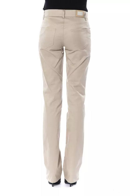 BYBLOS Beige Cotton Women Pant by BYBLOS