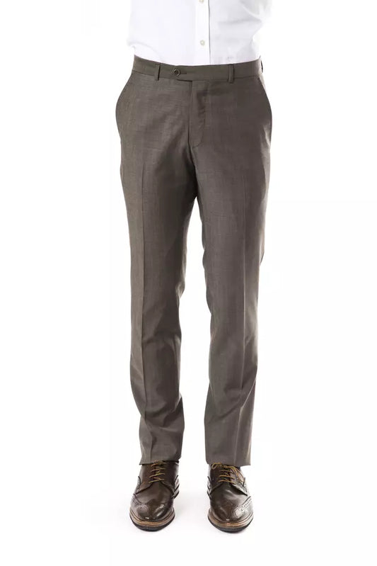Pantalon en laine grise pour homme Uninitaliani