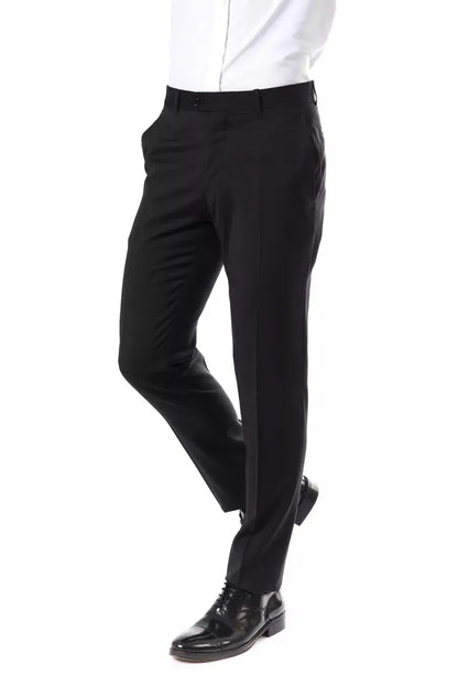 Pantalon de costume pour homme en laine grise Uominitaliani