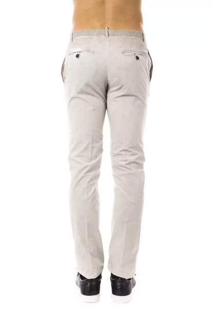 Pantalon décontracté en coton gris Uominitaliani pour hommes