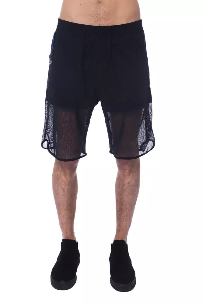 Short homme en polyester noir Nicolo Tonetto