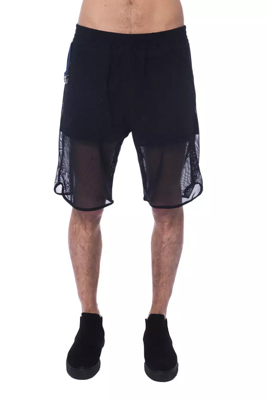 Short homme en polyester noir Nicolo Tonetto