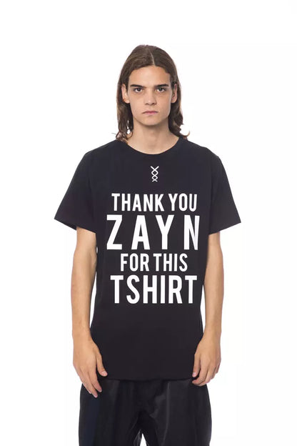 T-shirt homme en coton noir Nicolo Tonetto