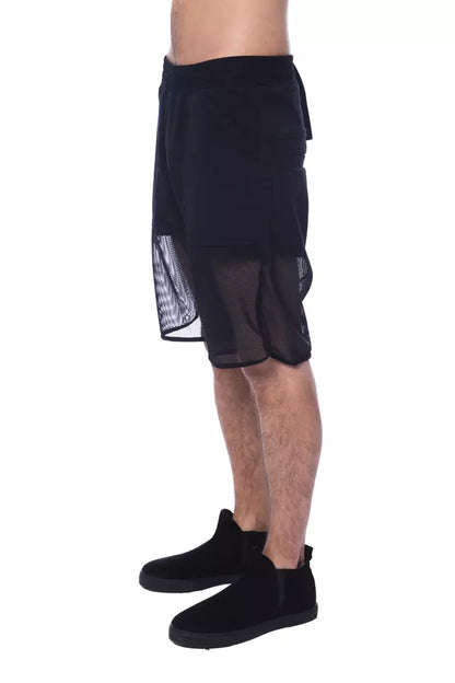 Short homme en polyester noir Nicolo Tonetto