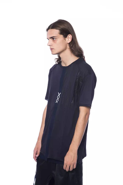 T-shirt homme en coton bleu Nicolo Tonetto