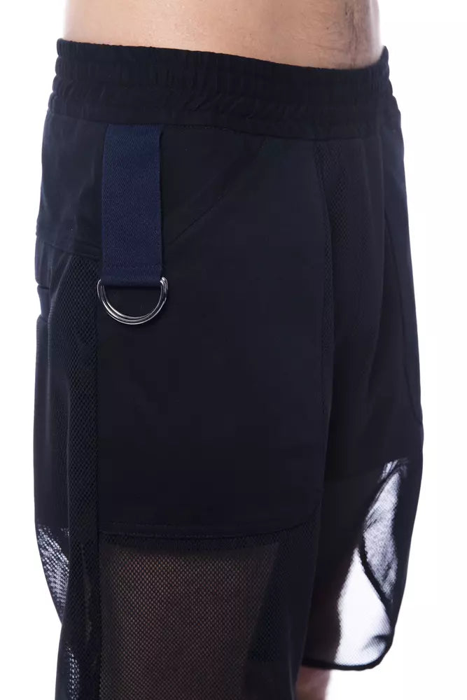 Short homme en polyester noir Nicolo Tonetto