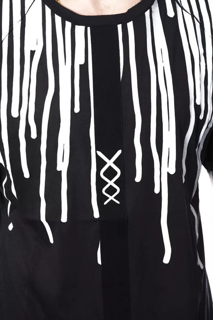 T-shirt homme en coton noir Nicolo Tonetto
