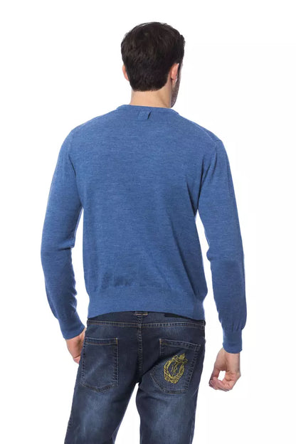 Billionaire Italian Couture Embroidered Merino Wool Crew Neck Sweater by Billionaire Italian Couture