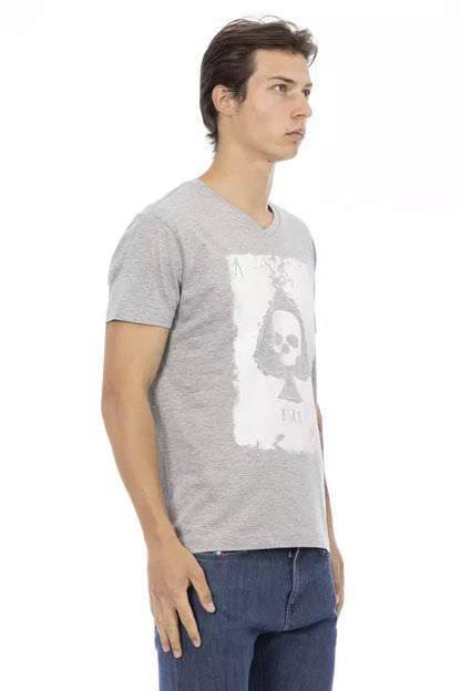 T-shirt Trussardi Action en coton gris pour homme
