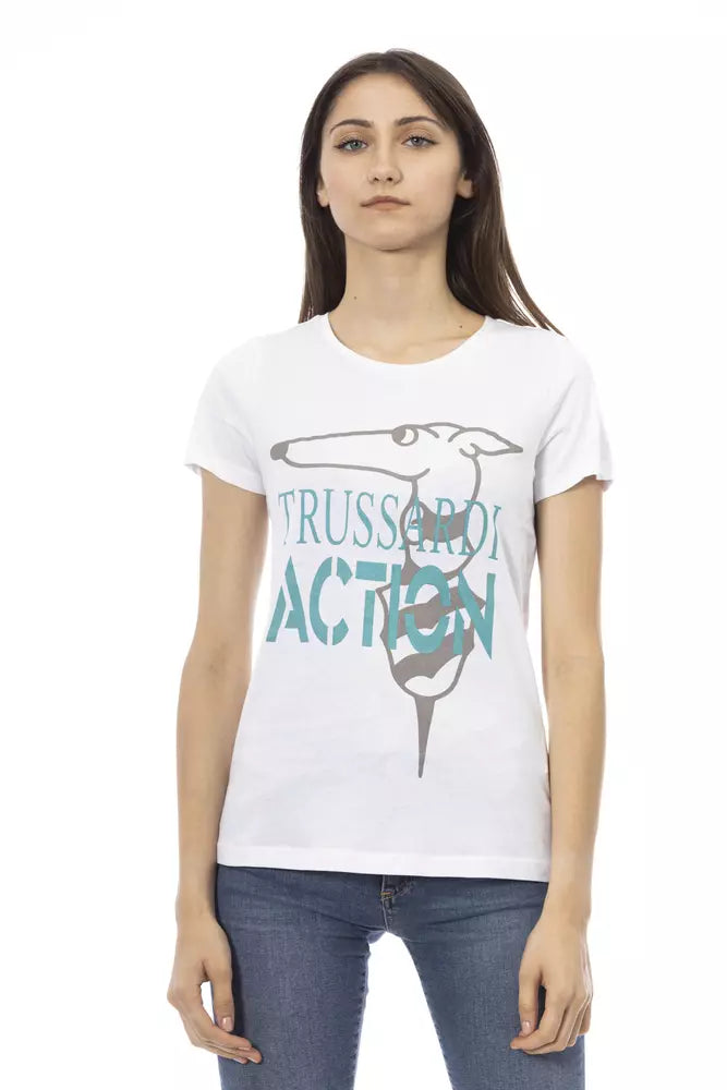 T-shirt Trussardi Action en coton blanc pour femme