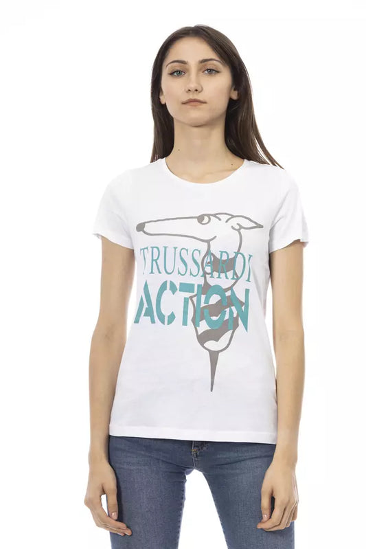 T-shirt Trussardi Action en coton blanc pour femme