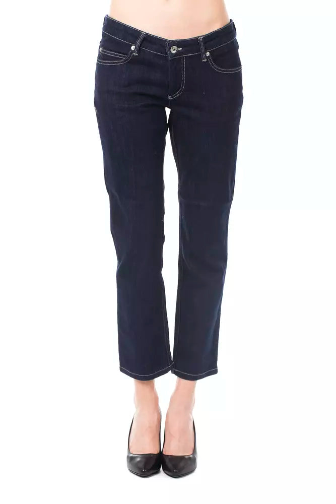 Ungaro Fever Blue Cotton Women Capri Jean by Ungaro Fever