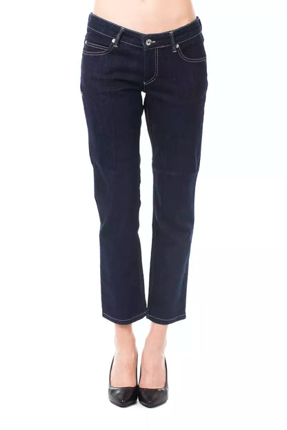Ungaro Fever Blue Cotton Women Capri Jean by Ungaro Fever