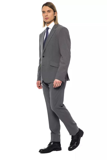 Costume homme en laine grise de la collection couture italienne milliardaire