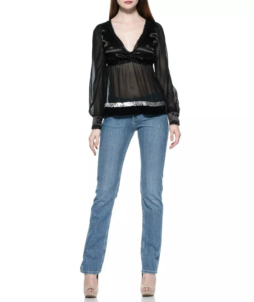 Ungaro Fever Light Blue Cotton Women Jean by Ungaro Fever
