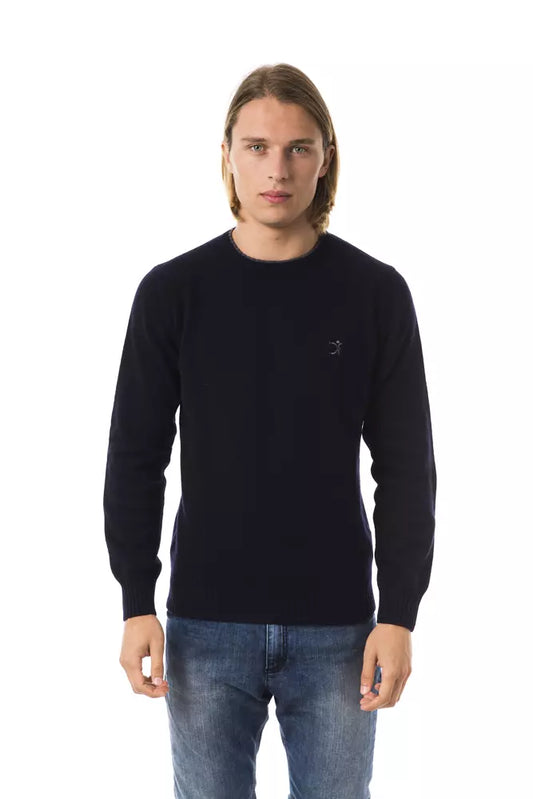 Pull homme en laine bleu Uominitaliani
