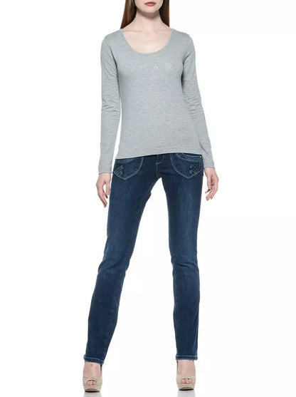 Ungaro Fever Blue Cotton Women Jeans by Ungaro Fever