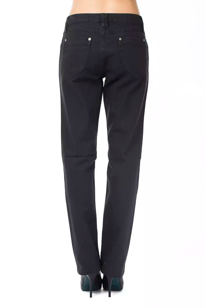 Ungaro Fever Blue Cotton Women Pant by Ungaro Fever