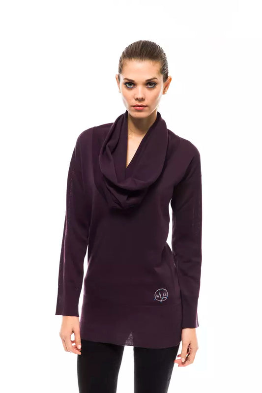 Pull femme en laine violet Montana Blu