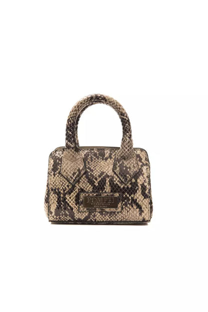 Mini sac à main Pompei Donatella en cuir marron pour femme