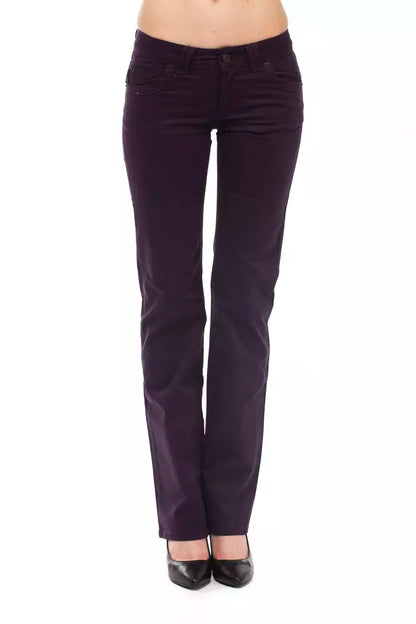 Ungaro Fever Purple Cotton Women Pants by Ungaro Fever