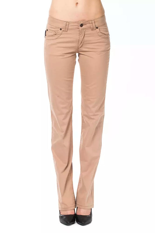 Ungaro Fever Beige Cotton Women Pants by Ungaro Fever
