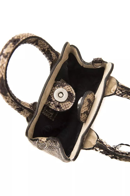 Mini sac à main Pompei Donatella en cuir marron pour femme