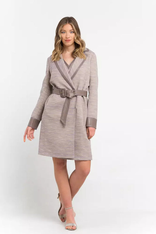 Manteau femme en coton beige Trussardi