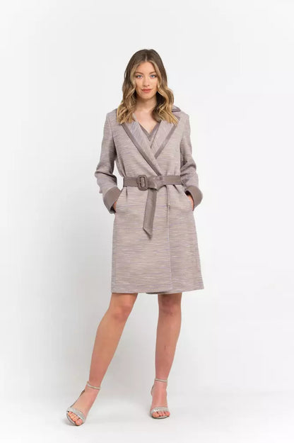 Manteau femme en coton beige Trussardi