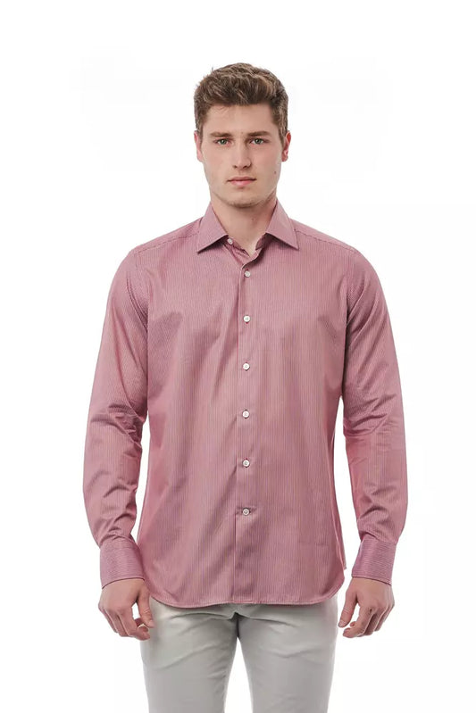 Bagutta Red Cotton Men Shirt by Bagutta