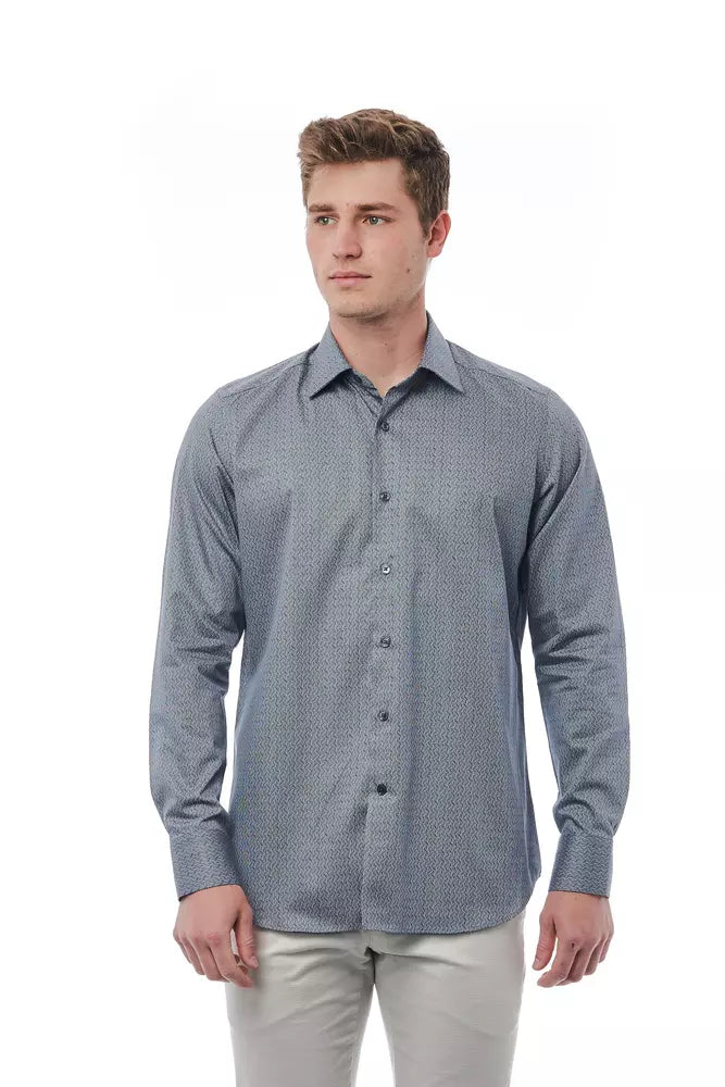 Bagutta Black Cotton Men's Shirt by Bagutta
