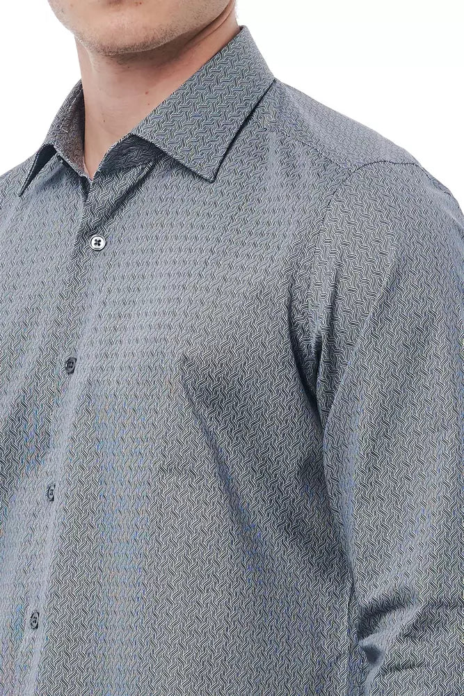 Bagutta Black Cotton Men's Shirt by Bagutta