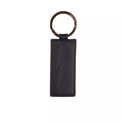 Porte-clés homme en cuir bleu Neil Barrett