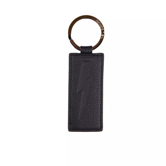 Porte-clés homme en cuir bleu Neil Barrett