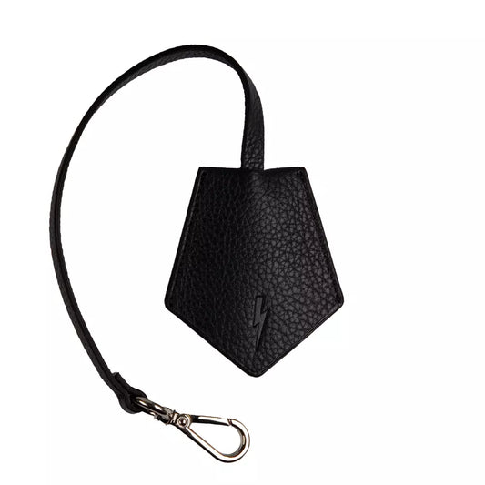 Porte-clés homme en cuir noir Neil Barrett