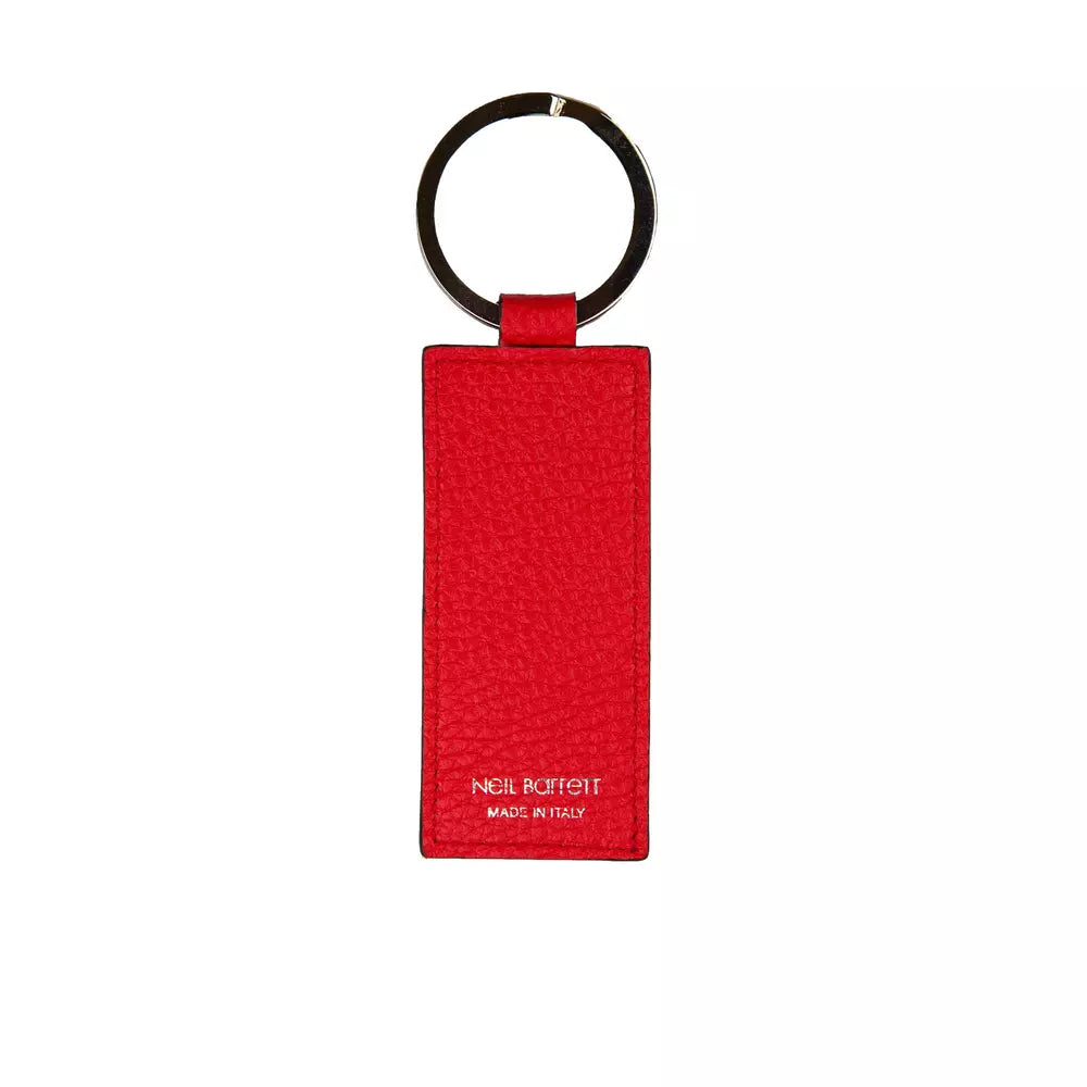 Porte-clés homme en cuir rouge Neil Barrett