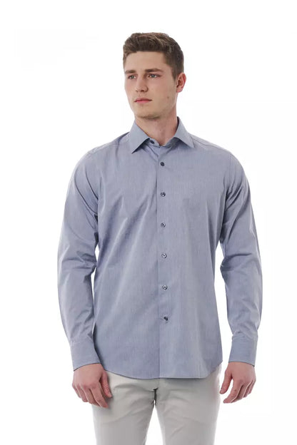 Bagutta Gray Cotton Men Shirt by Bagutta