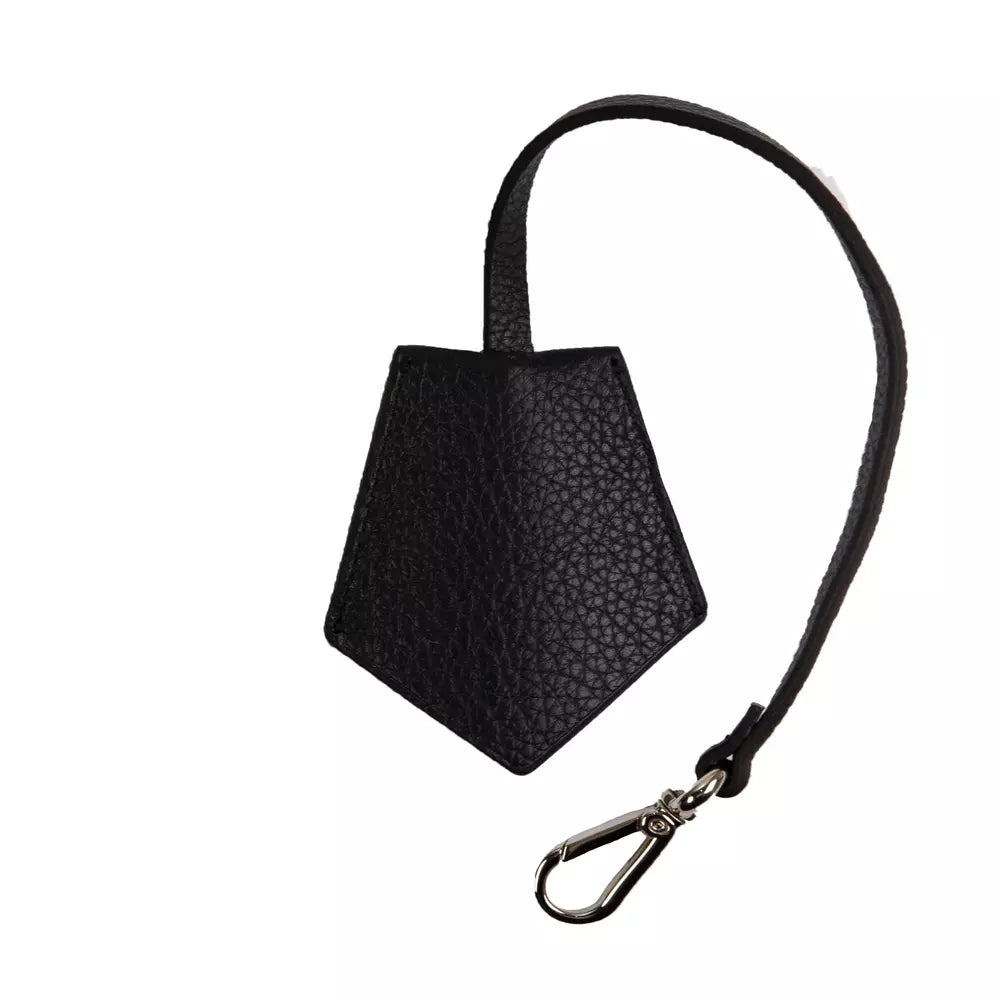 Porte-clés homme en cuir noir Neil Barrett