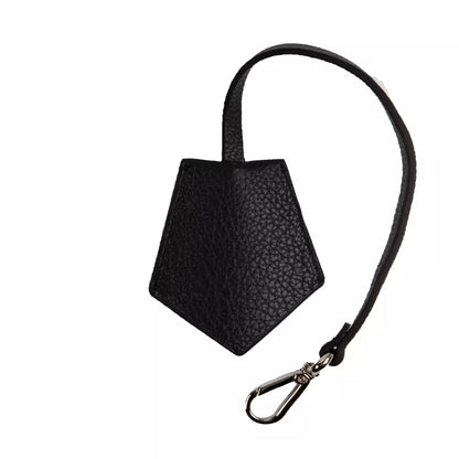 Porte-clés homme en cuir noir Neil Barrett