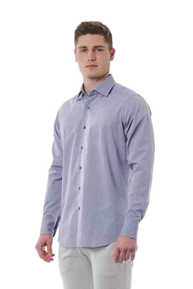 Bagutta Gray Cotton Men Shirt by Bagutta