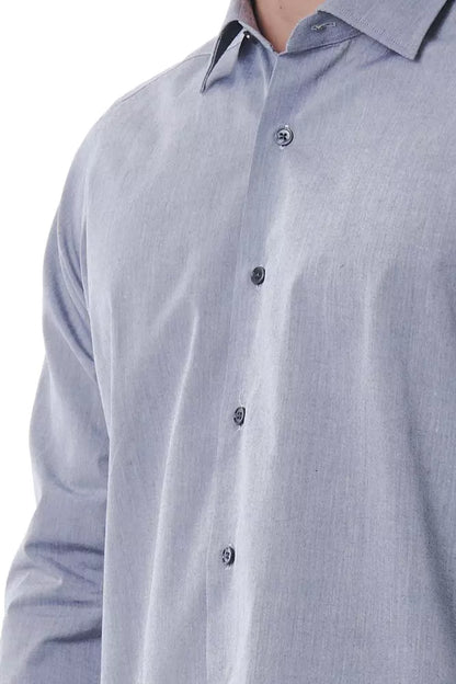 Bagutta Gray Cotton Men Shirt by Bagutta