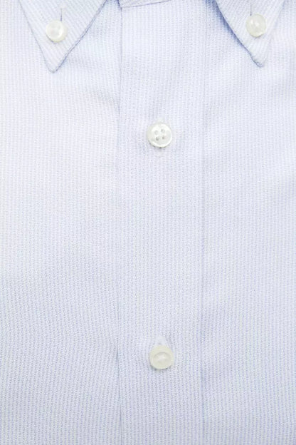 Robert Friedman Light Blue Cotton Men Shirt by Robert Friedman