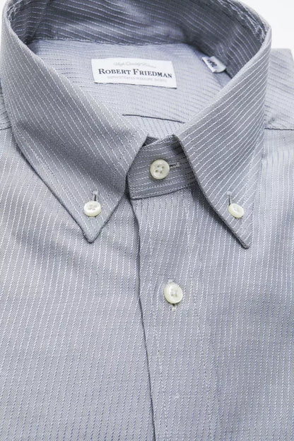 Robert Friedman Beige Cotton Men Shirt by Robert Friedman