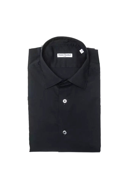 Robert Friedman Black Cotton Men's Shirt by Robert Friedman