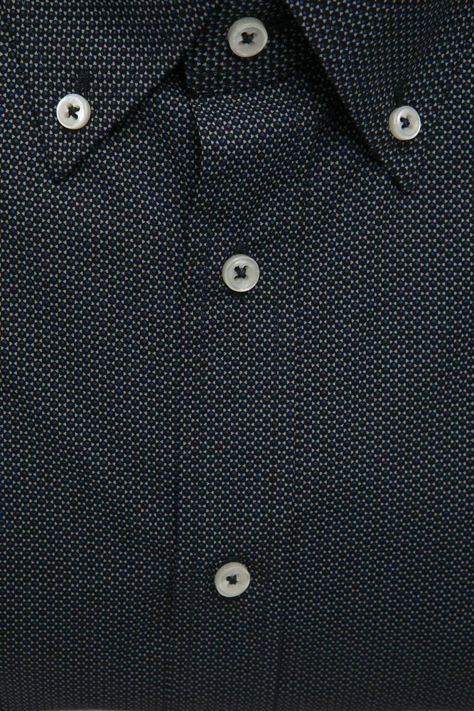 Robert Friedman Black Cotton Men's Shirt by Robert Friedman