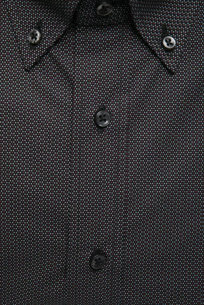 Robert Friedman Black Cotton Men's Shirt by Robert Friedman