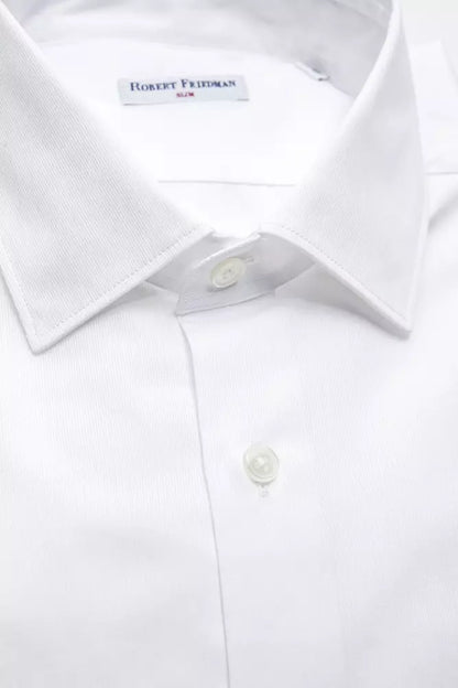 Robert Friedman White Cotton Men's Shirt by Robert Friedman