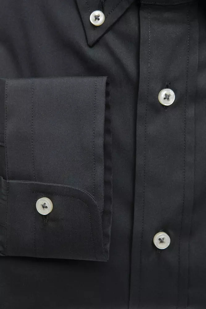 Robert Friedman Gray Cotton Men Shirt by Robert Friedman